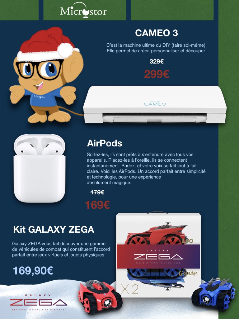 MICROSTOR's tweet photo. #Noël approche ! Découvrez notre sélection de cadeaux pour un Noël #HighTech :) Retrouvez l'intégralité de notre guide de Noël sur notre site internet : https://t.co/3WNUMsQisn ... #apple #Noel2017 #microstor https://t.co/sycuyqqdL6