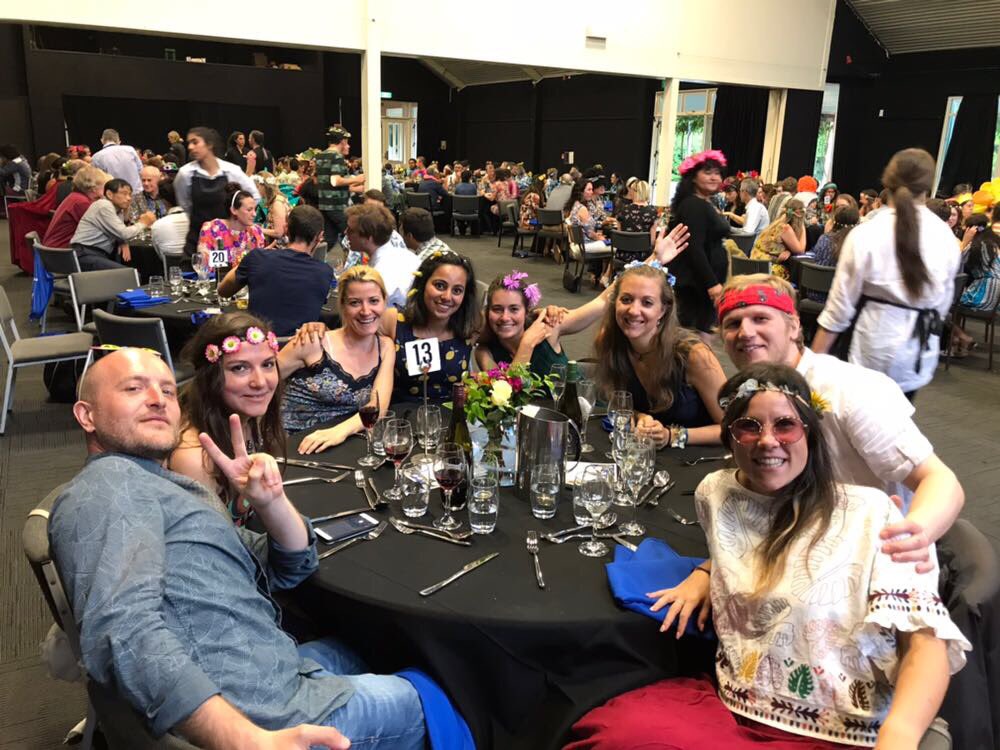 wilkesma's tweet photo. The most international table at #ISRS2017 #imav2017 #flowerpower https://t.co/Q4X5Gv7scT