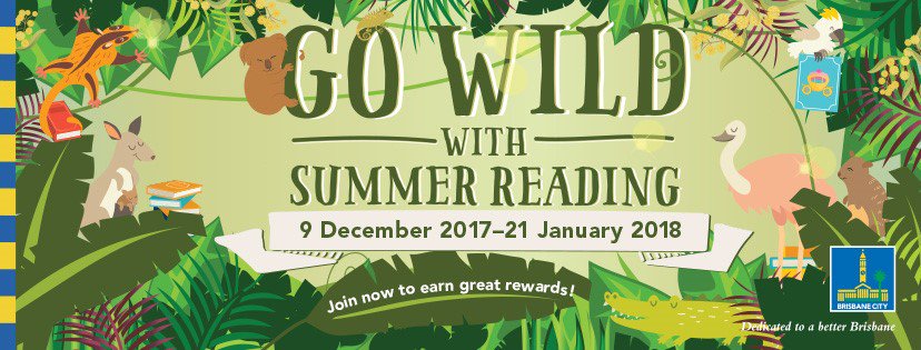 Calamvale_CC's tweet photo. Go wild with Summer Reading at Brisbane City Council libraries! 9 December 2017 to 21 January 2018 https://t.co/GEN18s9ikU https://t.co/XkIc6IApOq