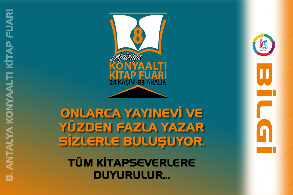 kitapex's tweet photo. #konyaaltı #kitapfuarı #antalya #kitap #book #tanıtım #bilgi #fuar #kitapsever #lovebook #books #yazar #yayınevi #haber #duyuru #24Kasım #konyaalti #detay #imzagünü #kitapex https://t.co/jMrSTYyKhx