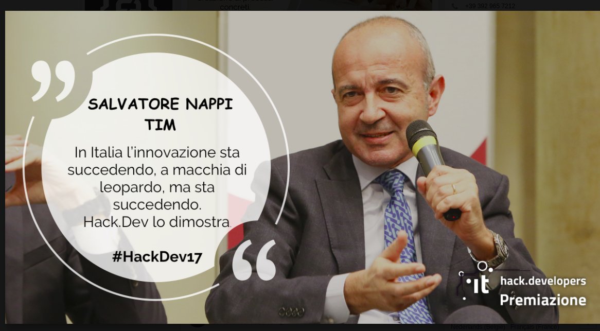 _odisseus's tweet photo. Anzi, no! La frase è: "In Italia l'innovazione sta succedendo A MACCHIA DI LEOPARDO". Frase ripresa, stampata come foto "testimonial" da @CodemotionIT: in effetti essa esprime tutta la caratura intellettuale, strategica, tecnica della tavola rotonda di #HackDev17 👏👏👏😂😂 https://t.co/vC2N2fnKFo