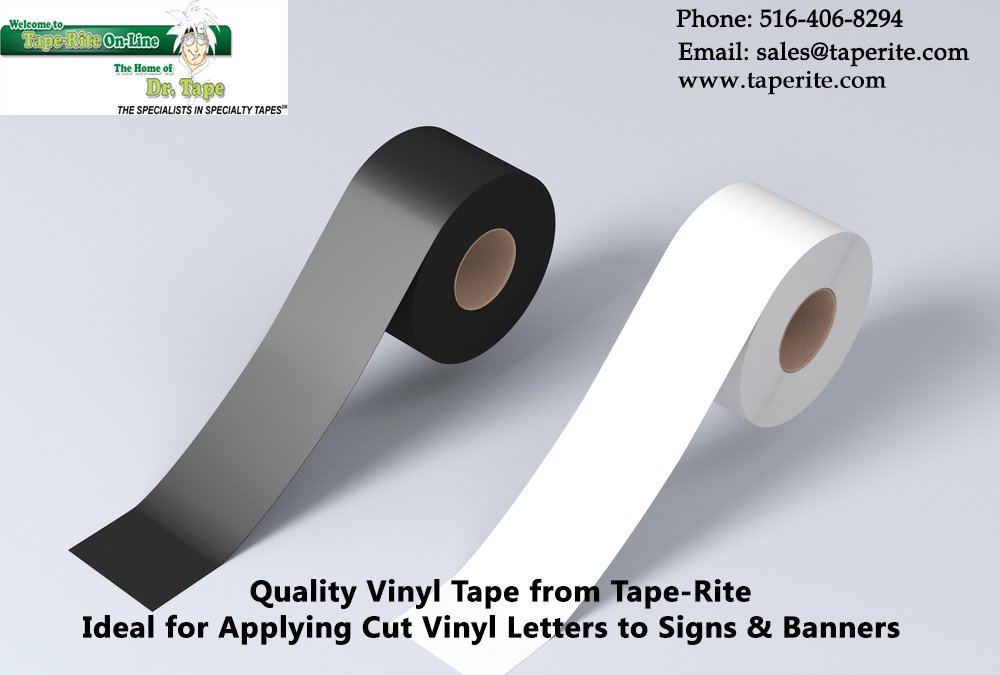 Taperite's tweet photo. Quality Vinyl Tape from Tape-Rite
Ideal for Applying Cut Vinyl Letters to Signs &amp; Banners

#vinyltape https://t.co/QnkZRhJE87