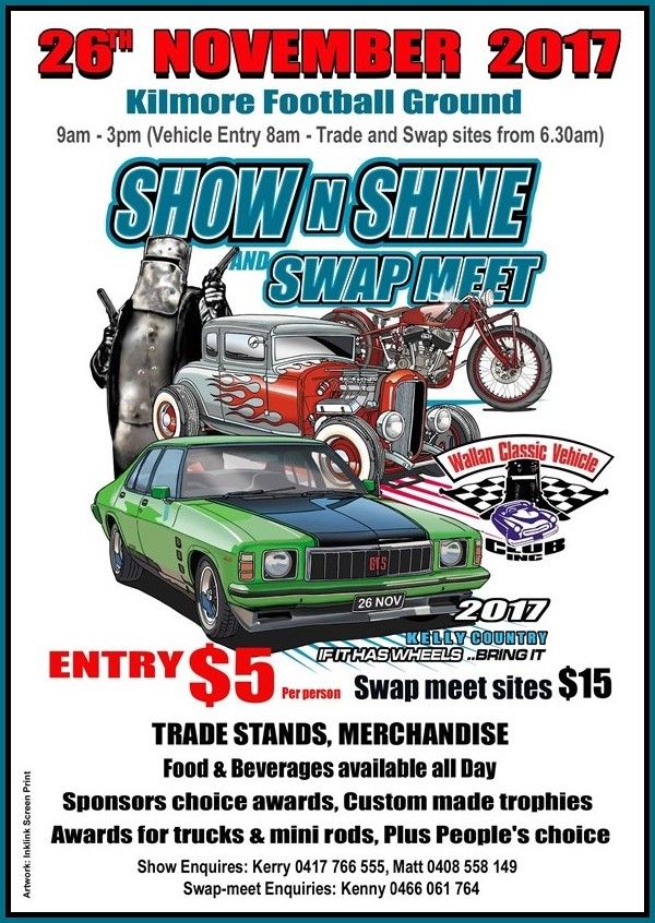CarsofAustralia's tweet image. The Kilmore Show N Shine, Swap Meet will be held on Sunday 26 November 2017 at J.J. Clancy Oval, Kilmore Football Ground, #Kilmore VIC carsofaustralia.com.au/whats_on.php?d…