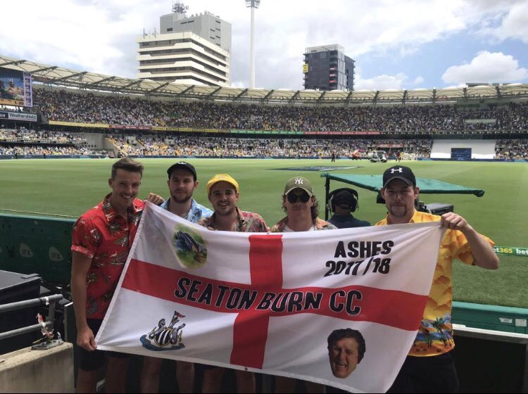 SeatonBurnCC's tweet photo. Great to see the Seaton Burn name on show at the Ashes, along with a few familiar faces. https://t.co/v1gqt9Ttli