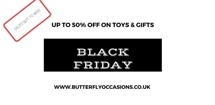 JoyFilledPlay's tweet photo. Don't miss out of our Black Friday deals!  https://t.co/u8trp3v8VQ #blackfriday #blackfriday2017 #blackfridaydeals #butterflyoccasions #Xmasshopping https://t.co/nKNXppZq7Z