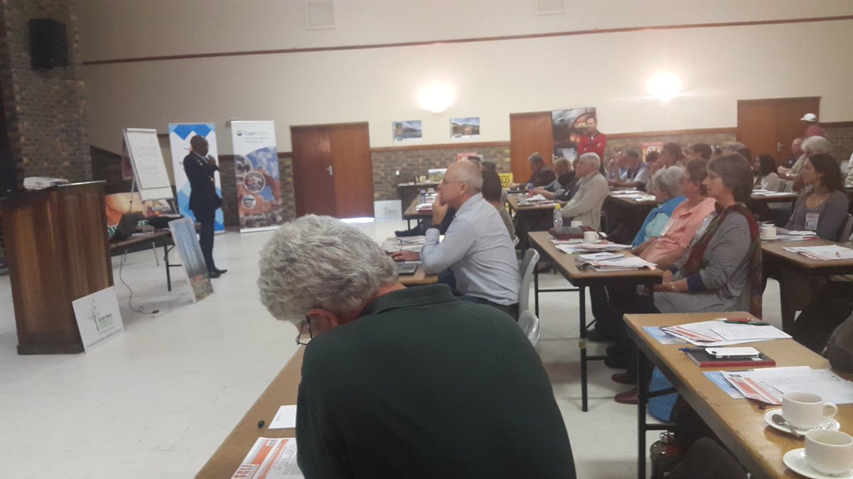 GardenRoute_DM's tweet photo. The Garden Route Environmental Seminar (23 &amp; 24 November 2017) hosted by the #SCLI is currently underway at the Community Hall of Brenton-on-See, Knysna. Executive Mayor of #EdenDistrictMunicipality, Cllr Memory Booysen officially welcomed all guests present. https://t.co/6geozp7S5b
