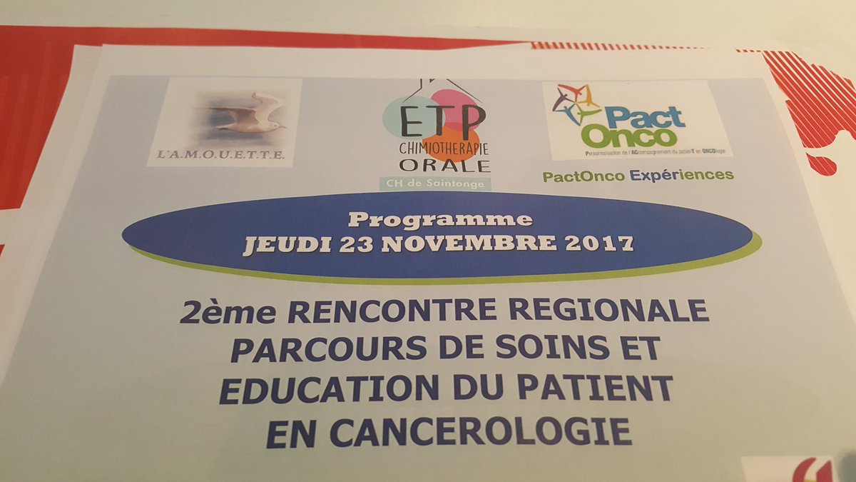 Prescrimouv_'s tweet photo. #ETP #cancérologie retrouvez nous à #saintes https://t.co/rTA1IX7dES