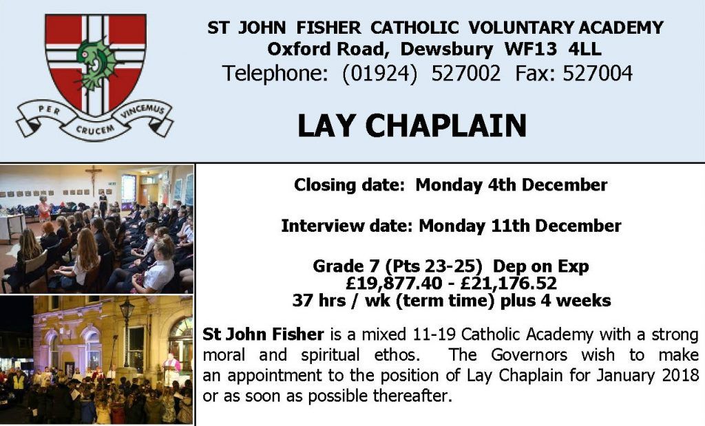 RCYouthWorker's tweet photo. UK #Job: #LayChaplain, #Dewsbury. Closing 4th December
https://t.co/sP87WB9VYV https://t.co/tXQjjfk8iJ
