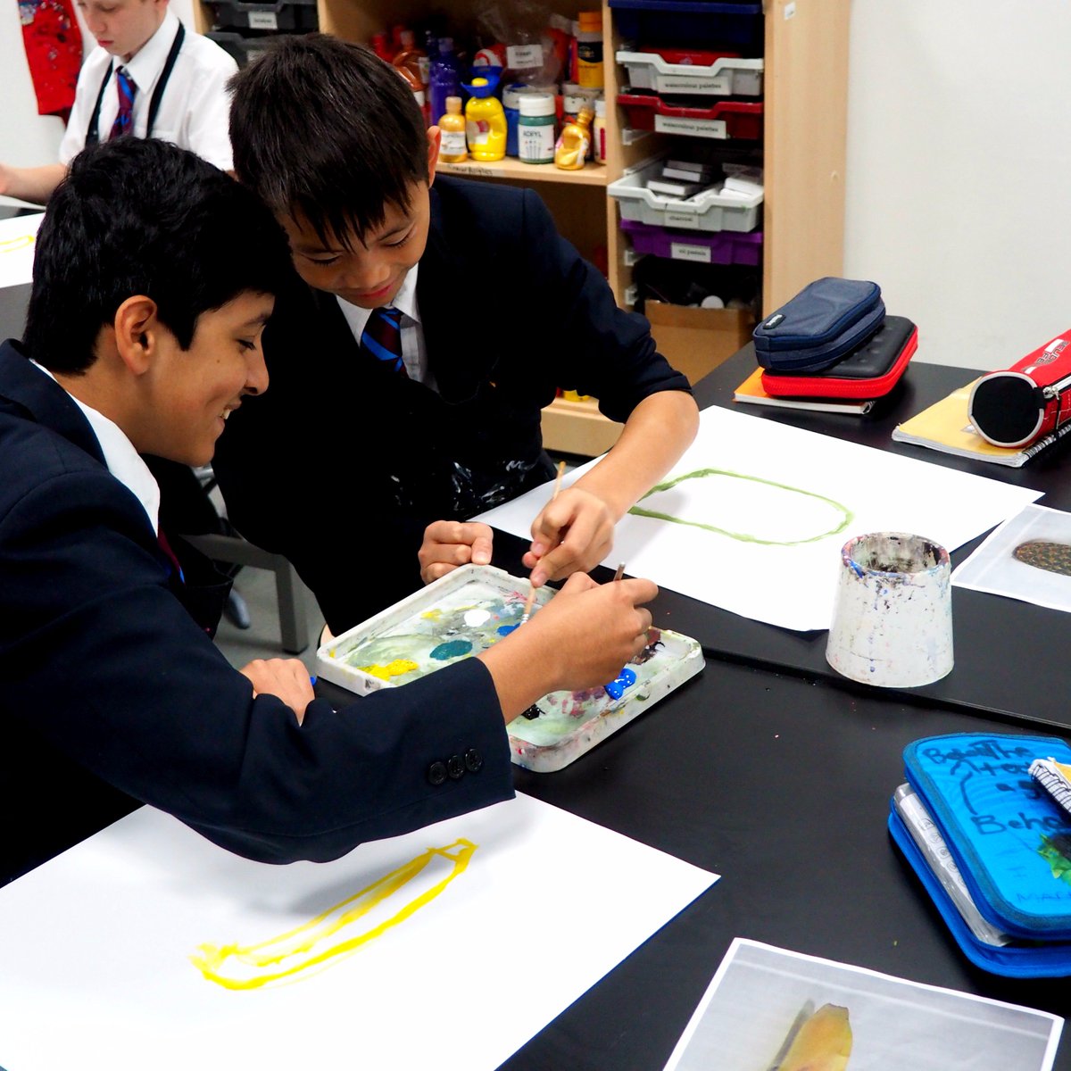 BCADprepart's tweet photo. Year 7 are creating Pop Art paintings, using their knowledge of colour mixing and tone. https://t.co/4oVbqNSmQV