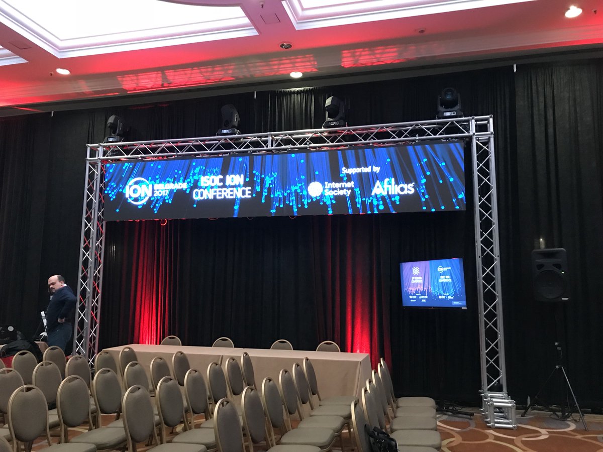 Deploy360's tweet photo. #IONConf Belgrade is kicking off in about 15 minutes covering #IPv6, #MANRS, #IETF, and more! Watch live: https://t.co/JMSAZeNahu https://t.co/5UHROlM37l