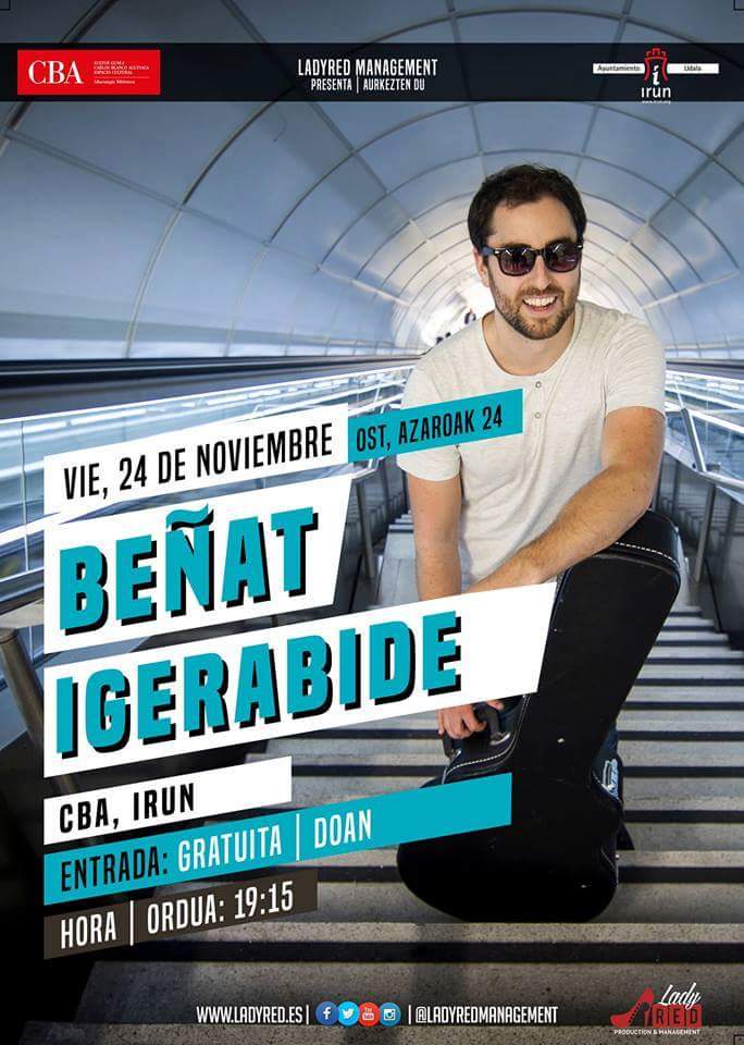 bigerabide's tweet photo. Bihar Irungo CBAn akustikoan @GorkaUrra rekin, 19.15etan! 
@Irun_informa @LadyRed_Donosti @CBAIrun https://t.co/KlqtLGIV1N