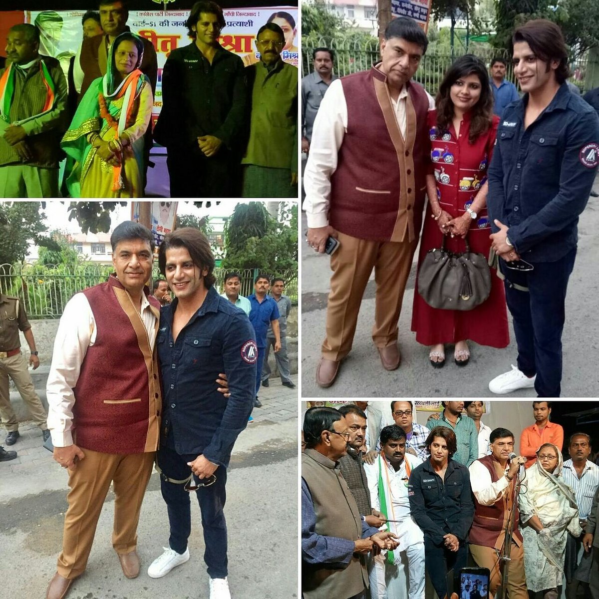 PinnacleCelebs's tweet photo. Heartthrob Karanvir Bohra during the election appearance in #Kanpur. 

#Actor #Acting #Bollywood https://t.co/Ca0dIAKoFt