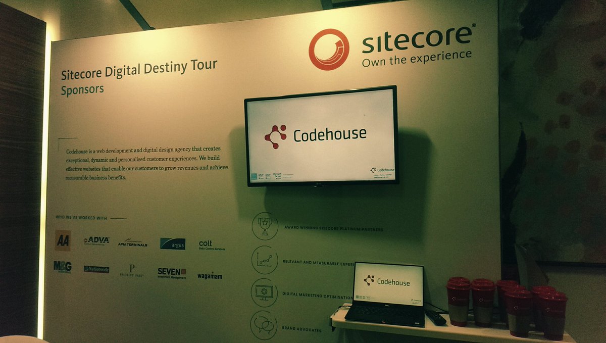 codehouse's tweet photo. We're here at #SitecoreDDT ready to talk #Sitecore9 &amp; #CX. Looking forward to seeing you all! https://t.co/QdeyhOeCQ7