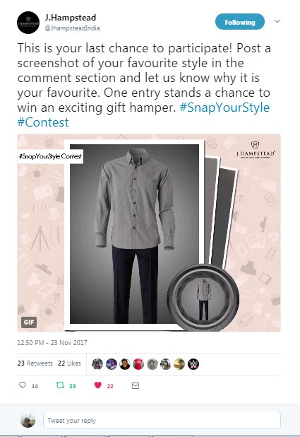 VHetal's tweet photo. @JhampsteadIndia I love this style as it is the perfect combination for all occasion #SnapYourStyle #Contest
@Shraddh9793
@Gopal29
@desichipakli
@Deepaadhan
@padmajaanu
@rehanak55 https://t.co/QaVdVSe5uQ
