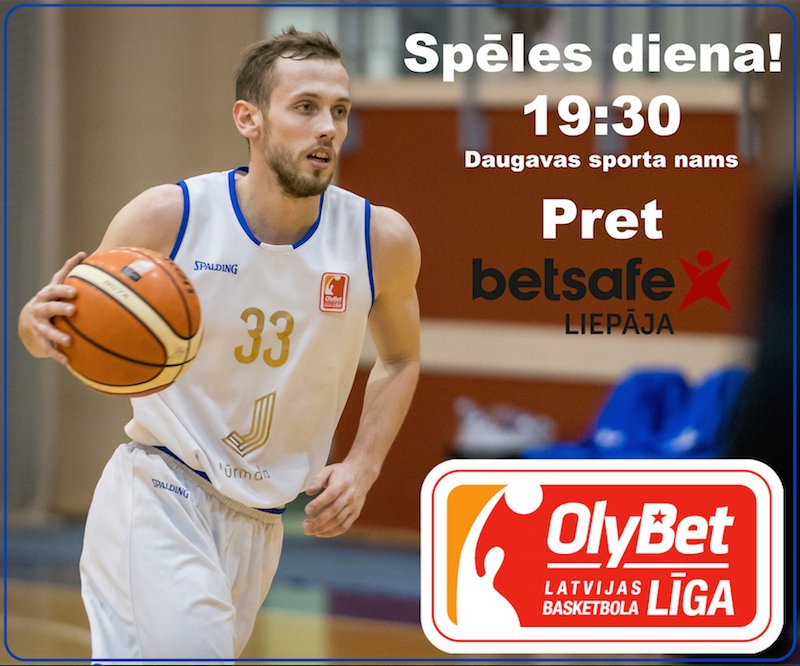 BK "Jūrmala" mājas spēle šovakar tiks aizvadīta sporta namā "Daugava" pl.19.30