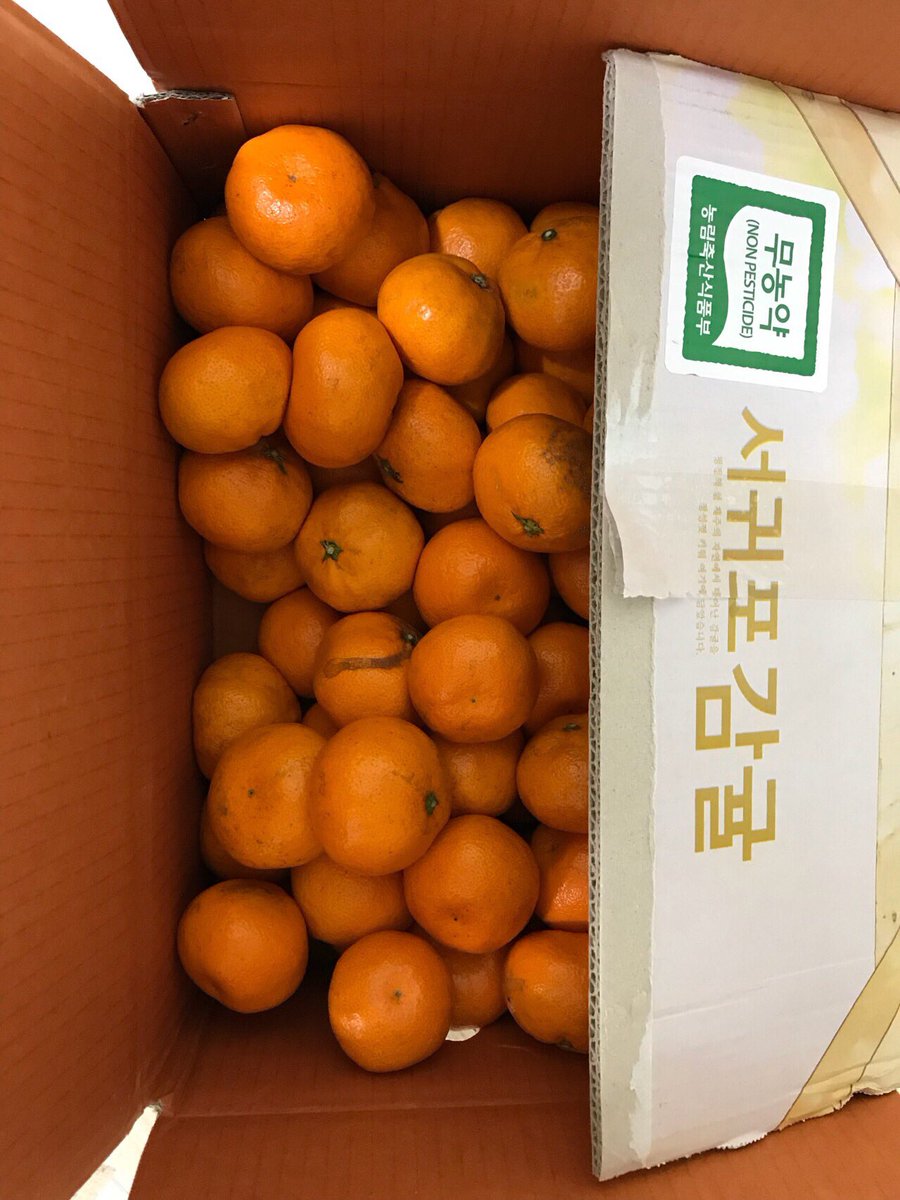 ju27404447min's tweet photo. 오늘도착#맛있게 잘 먹겠습니다#
제주도#서귀포 .감귤#~^_^ https://t.co/dfFgxdMIxr