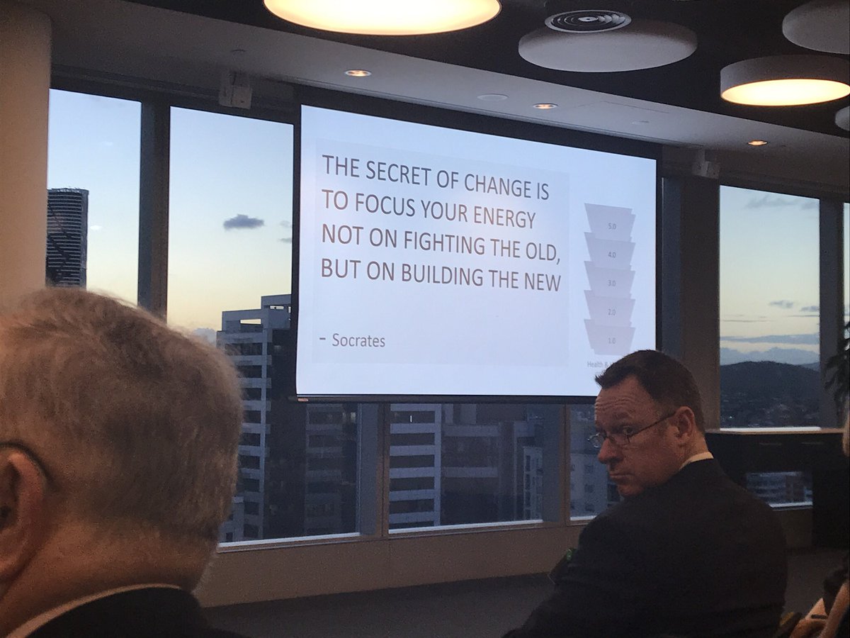 ScottyMaclean's tweet photo. The secret of change is to focus your energy not fighting the old, but on building the new. #Socrates @eHealthQLD #futurehealth https://t.co/PcrhcxqcQM