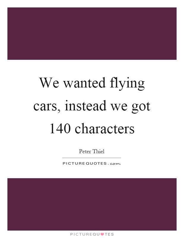 s_ketharaman's tweet image. Just as our dream of flying cars is about to come true, we get 280 characters. #CorrelationOrCausation?