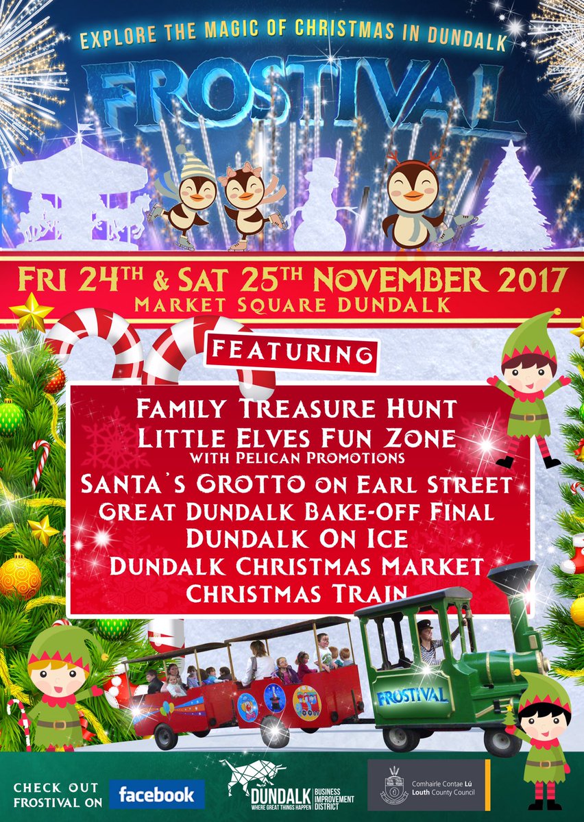 Don't miss a thing - pick up the #FrostivalDundalk schedule of events flyer in <a href="/DundalkTourist/">DundalkTouristOffice</a> Office at Market Square #Dundalk today!