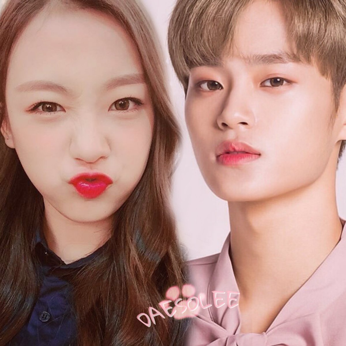 shiun_0803's tweet photo. Wanna One #DAEHWI x April #JINSOL
#DaeSol eye contact &amp; contact lenses
#워너원 #WANNAONE #이대휘 #LEEDAEHWI #대휘 #에이프릴 #APRIL #이진솔 #LEEJINSOL #진솔 https://t.co/M4QbKhJlTD