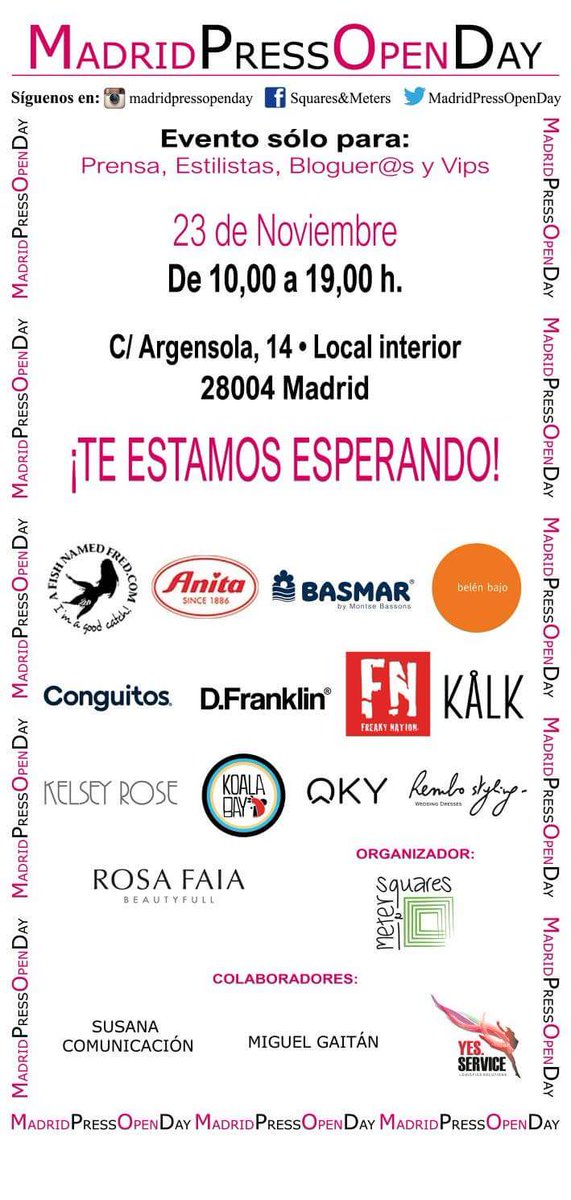.Y en unos minutos comenzando nueva edición de #MadridPressOpenDay #moda #fashion  #Madrid !!! Te vienes a vernos?