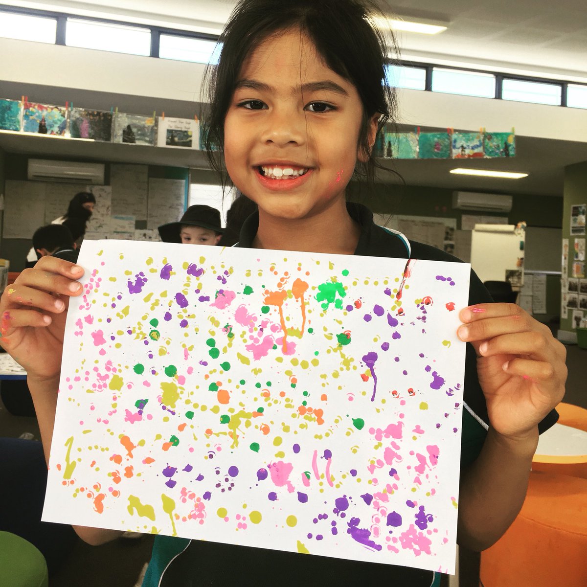 StLukesMP's tweet photo. When the piece of paper you use to get your Posca pens flowing turns into an artwork all of its own! @POSCA_Coloring #art #activitiesclub #6to6 https://t.co/qi7ZIwmf3M