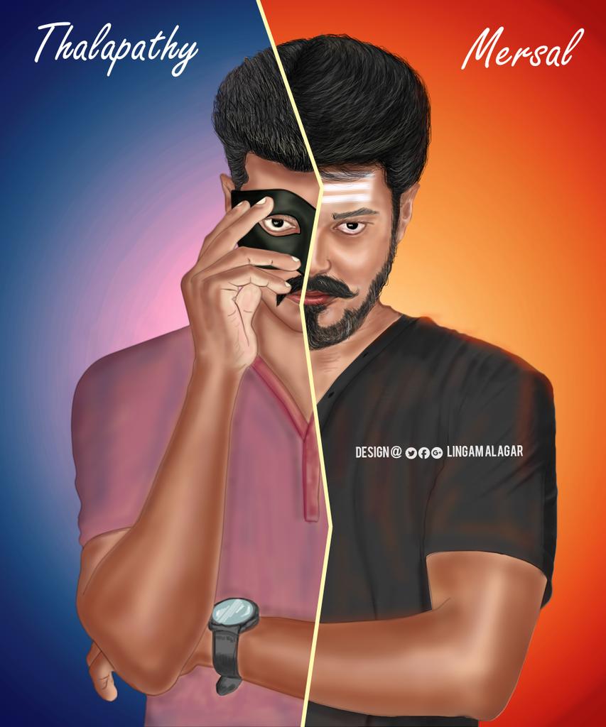 LingamAlagar23's tweet photo. My Digital Art work #Mersal 
@actorvijay @ThenandalFilms @Hemarukmani1 @gopiprasannaa @SSMusicTweet https://t.co/hw30x2TzcR