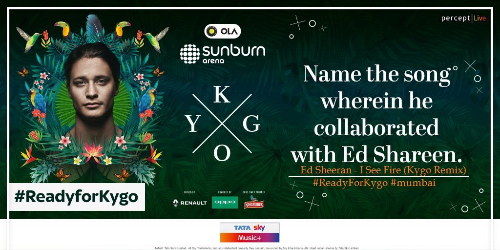 Tata Sky Tell Us The Name Of This Famous Track With Ed Sheeran And Win Passes To Watch Kygo Perform Live Readyforkygo Contestalert T Co Aj6oyujlta