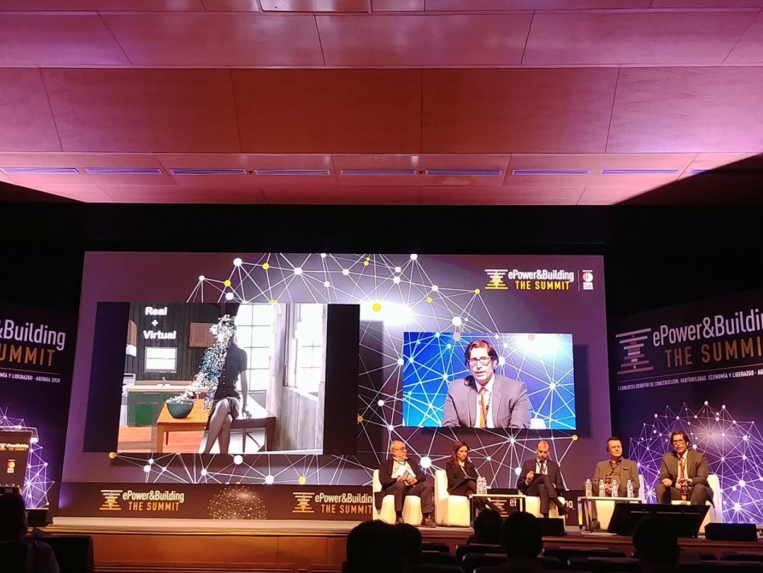 Bimetica's tweet photo. En la jornada de ayer, hablando de #Dataofthings y las #SmartCities nuestro #CTO Cristóbal Bernal en #epowerbuildingSUMMIT #FeriadeMadrid https://t.co/zQx1ar7LcQ