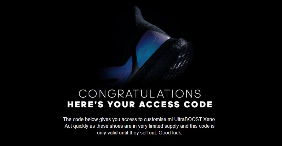 thesolesupplier's tweet photo. Who wants a miadidas Ultra Boost Xeno access code? RETWEET https://t.co/B1jxsM518f