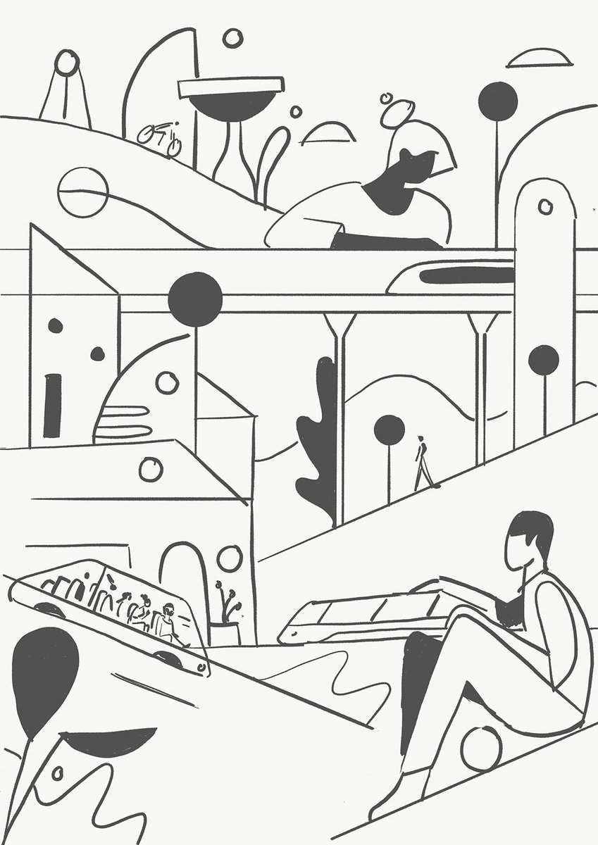 Sketches for the Keolis publication 