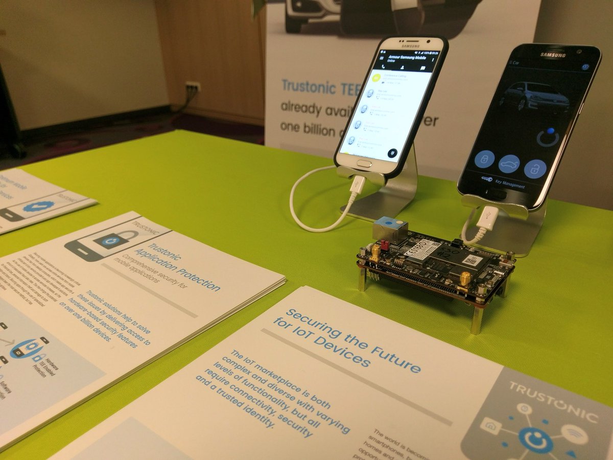 rdykester's tweet photo. Demonstrating @ArmourComms secure voip using @trustonic #tee. Will @rayleee pickup though? #eucybersec https://t.co/tPlDkv8oWt