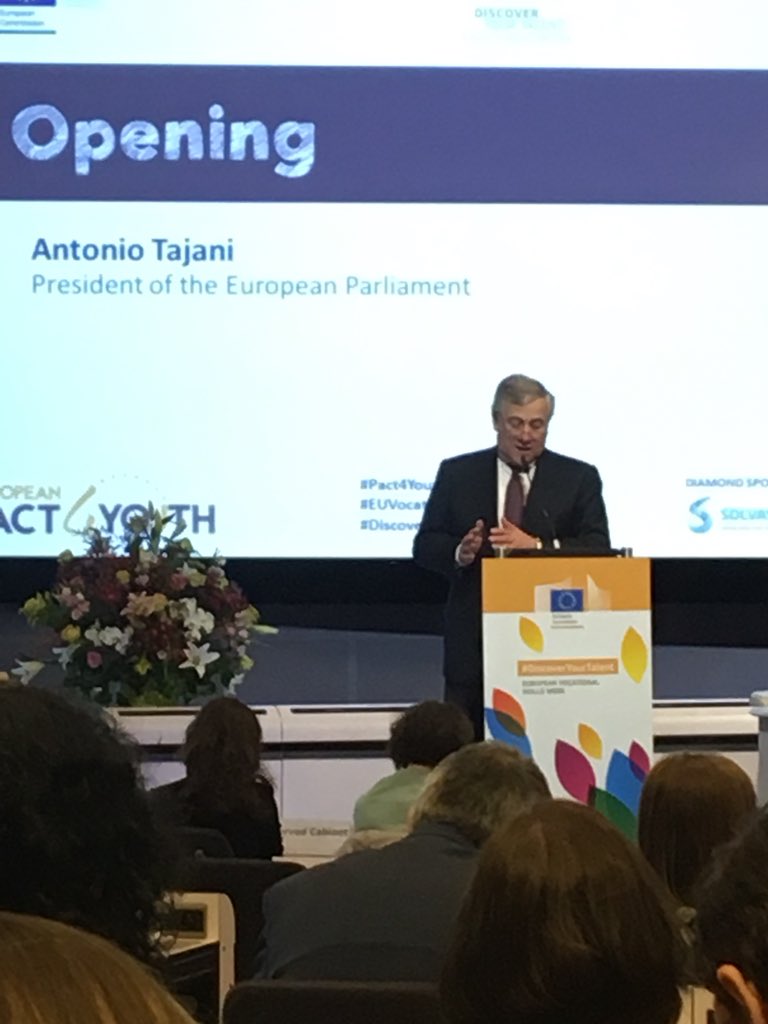 giorgio_sbrissa's tweet photo. #EUVocationalSkills #enaipnet #enaipveneto #evta #evbb  tajani president parliament eu invest in education is the best path for inclusion https://t.co/qu3M7oowr1