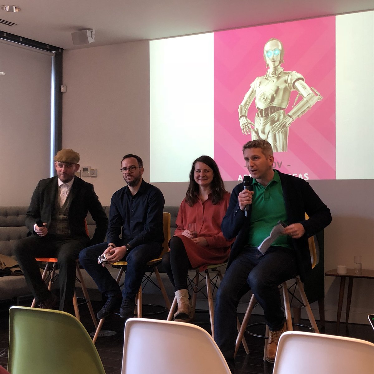 VCCP's tweet photo. In the house for today’s Curious session we have #googlezoo #lobster and the #lovieawards talking about #AI https://t.co/yUyQ9MsHAU