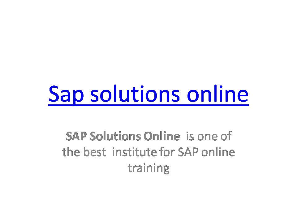 sapsolutions2's tweet image. #SAPtrainingonline
#SAPmmtraining
#SAPcourse
SAP Solutions hyderabad preparing focus is a piece of SAP Solutions preparing foundation organize worked in Hyderabad
Visit our site-  sapsolutionsonline.com
