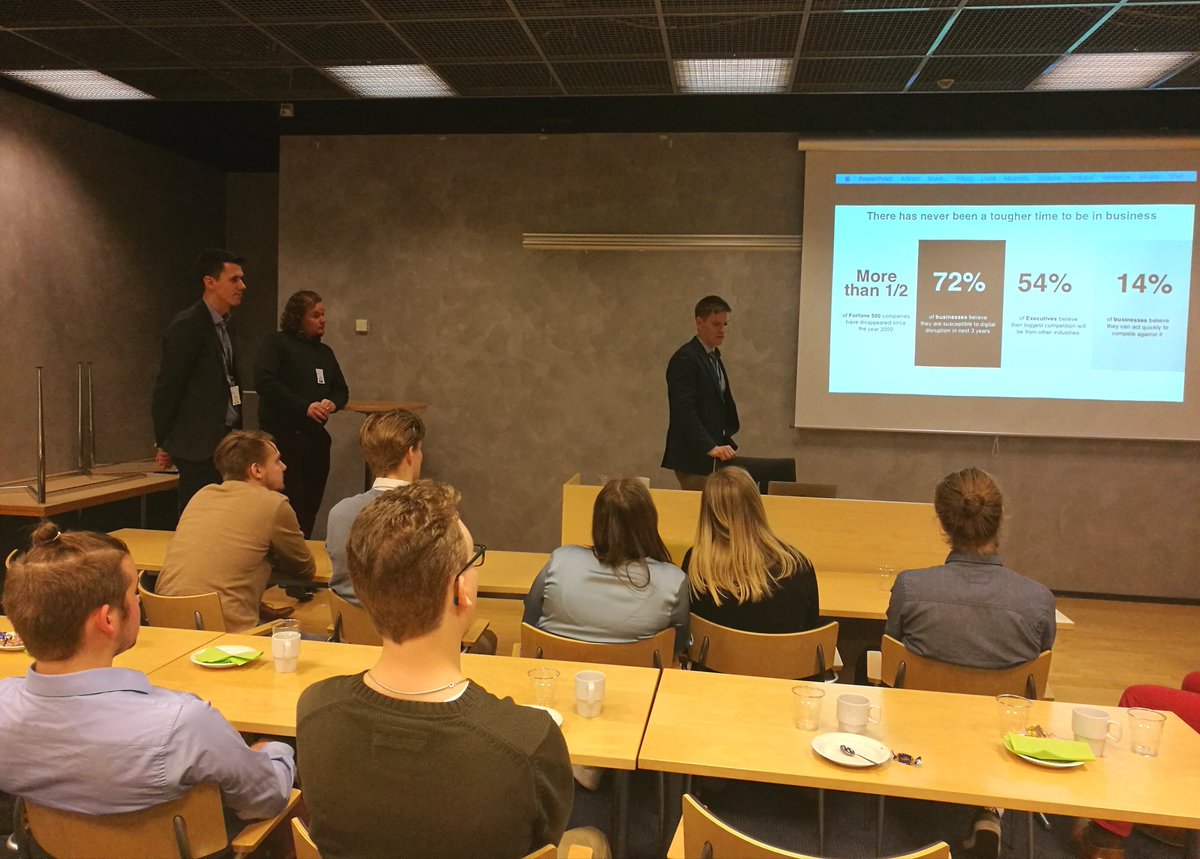 EilolaMaria's tweet photo. Tänään @MKstyrelsen opiskelijat vieraana @ibmfinland toimistolla. Agendalla #Watson sekä konsultointi, markkinointi ja myynti meillä 🤓 https://t.co/FlKrNtsHD2