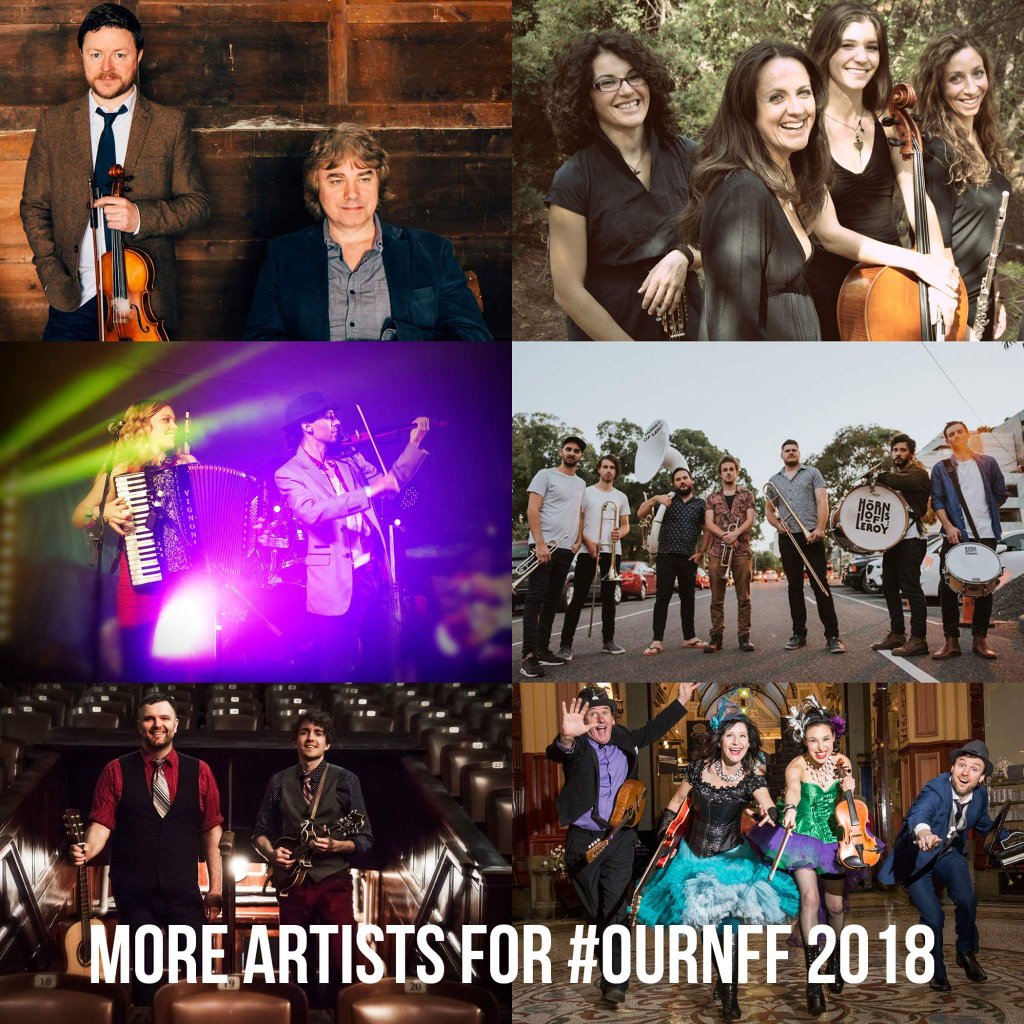 Here’s a baker’s dozen of 13 more artists including US, Irish, Greek, English and Serbian acts joining top Australian artists in the growing line-up of exciting acts for #ourNFF 2018 - folkfestival.org.au/2018-performer…