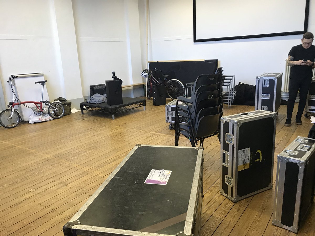 SWKthissideup's tweet photo. It’s all go here at @theatredeli - setting up for this evenings launch. Thanks @CreativeTechnol for your kind help https://t.co/6xWWVnoVpL