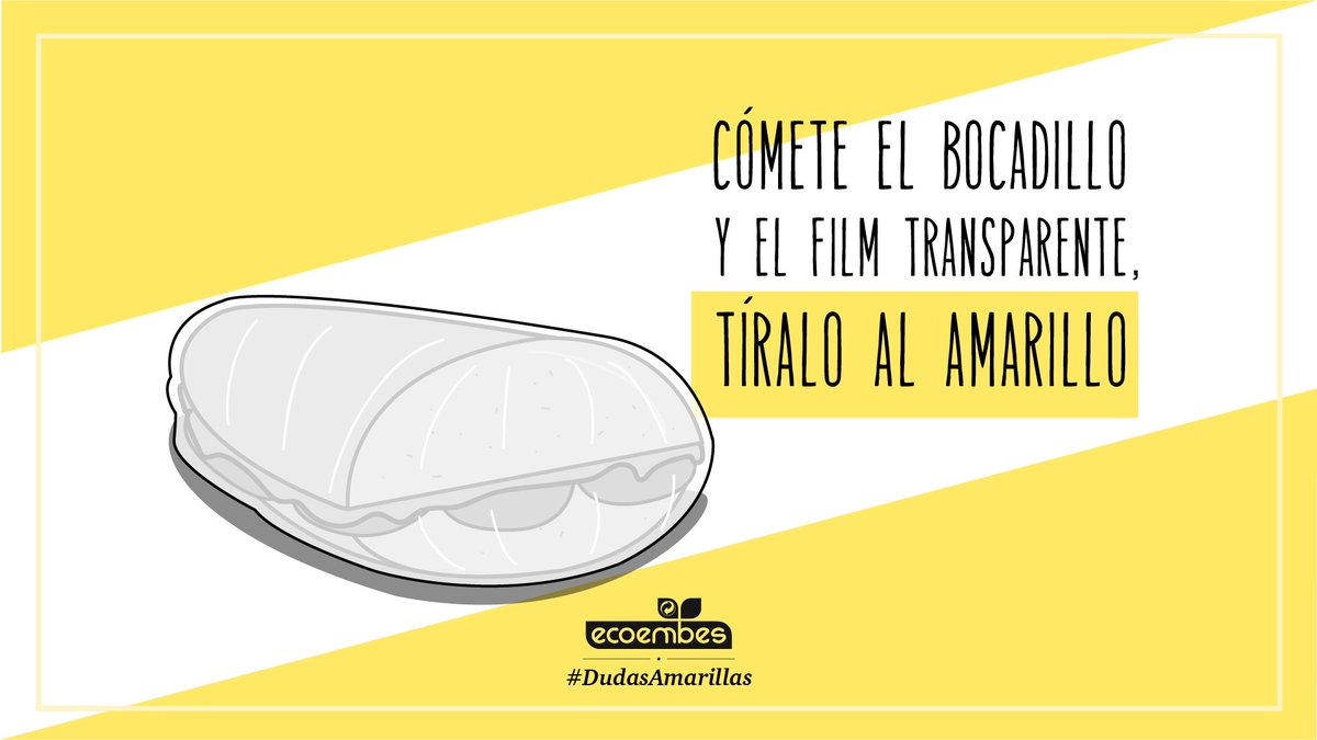 ecoembes's tweet photo. Por todas las dudas que hemos oído, hoy os explicamos que el film, siempre va al amarillo. #DudasAmarillas https://t.co/UldtrzGWbp