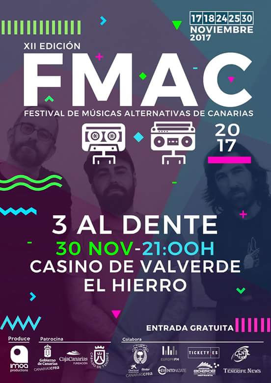 Festival de músicas alternativas. #3aldente el próximo 30 de noviembre.Entrada libre.