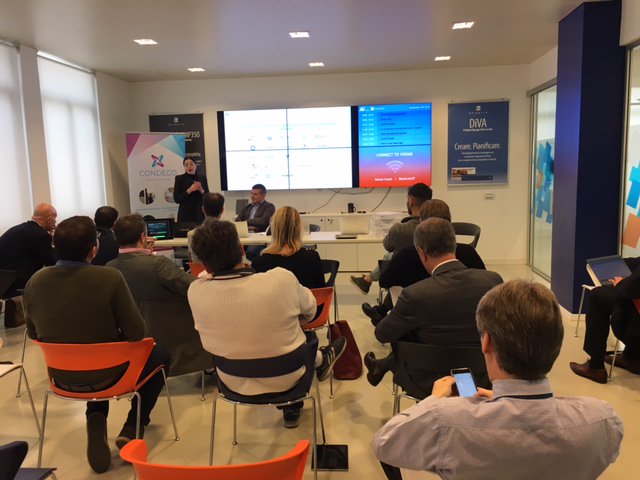 AVstore_tv's tweet photo. Iniziato l'evento Condeco #Connect. Jeanne di @CondecoEurope saluta i Partner italiani #avtweeps #salerinuoni #roombooking https://t.co/Wf5xB2PCa2