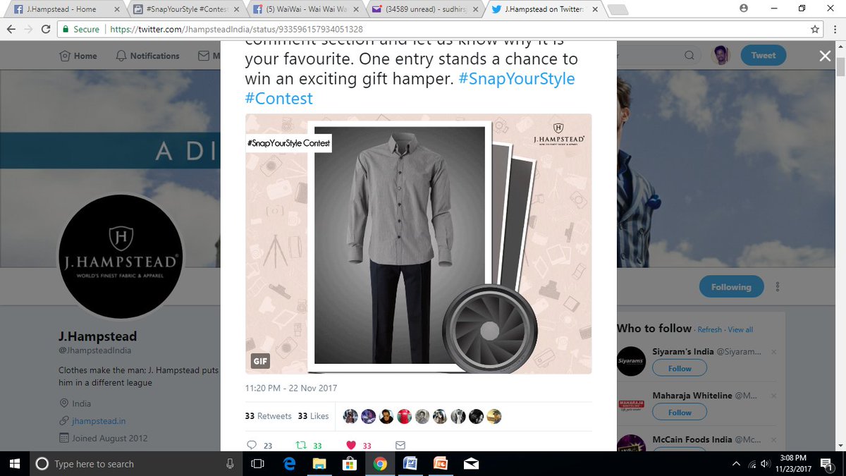iamaslimogambo's tweet photo. @JhampsteadIndia My choice is Grey Shirt and Black Trousers. Here is why I loved this combination๐๐๐ #SnapYourStyle #Contest
@rohans1058 @RujuRockks @vinitajadhav25 @patil_pri @vinitajadhav25 https://t.co/36ClG9JuMO