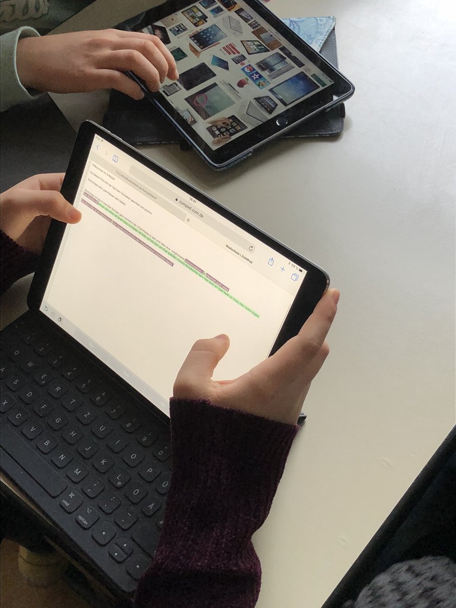 Woe_Real's tweet photo. "Was ist eigentlich eine iPad-Klasse?" - Texterstellung für @100woerter via @ZUMTeam #Zumpad #DigitaleBildung #BayernEdu #Edupnx #DB4K https://t.co/PdvWWNUwST