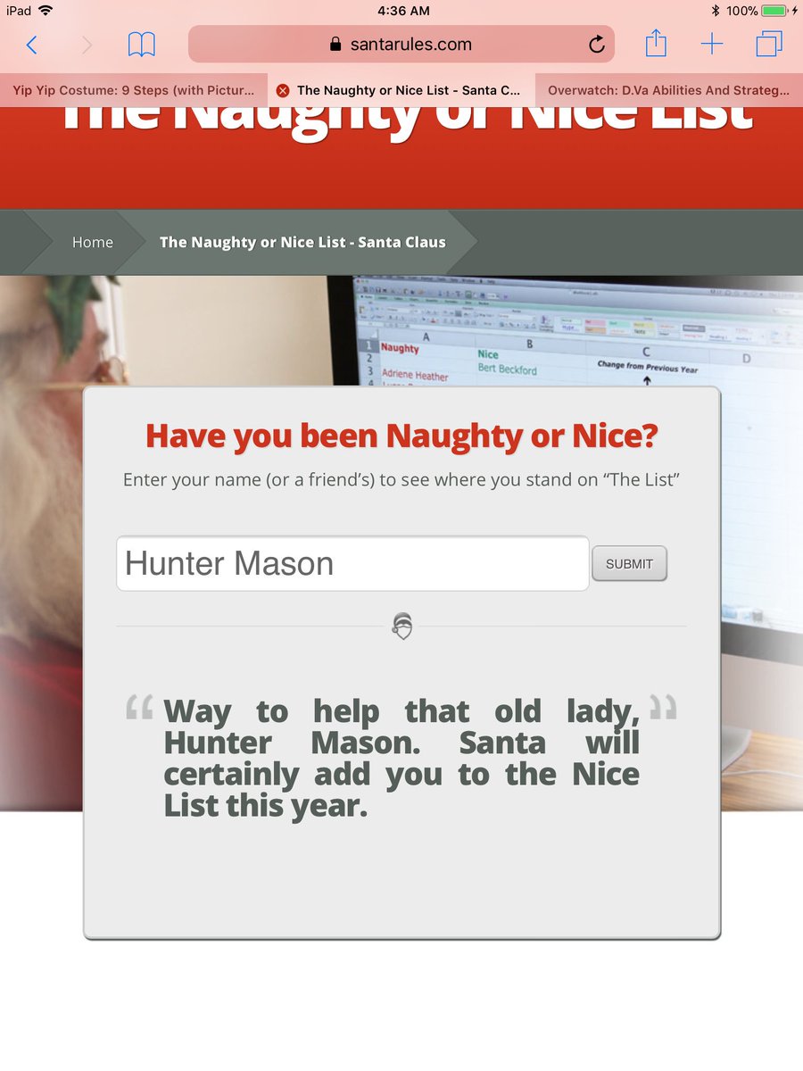 How did Santa know I did that?