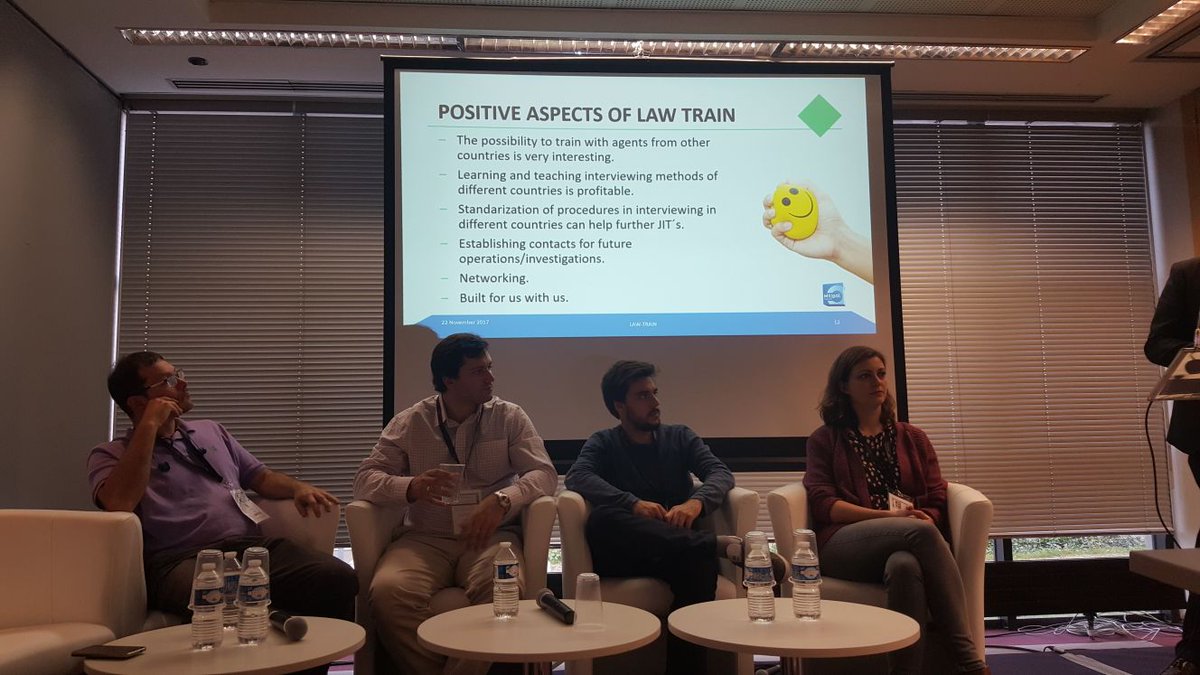 LawTrainH2020's tweet photo. Our workshop "LAW-TRAIN : a virtual training platform for multi-national law-enforcement teams (#H2020)" at @Milipol_Paris has just started. 
We are in room 618 - come and join us! https://t.co/sJU8tKM5tB