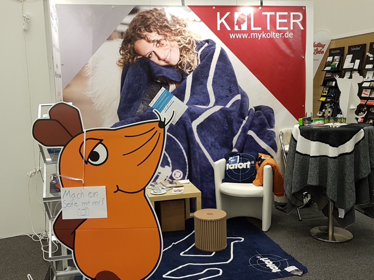 MyKolter's tweet photo. #DMT17 gleich ist Kaffeepause. Die #Maus wartet auf Euch. #Tatort #Kolter Stand. https://t.co/vHYhbr76ZW