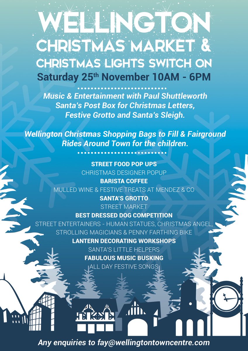 Wellington Xmas Fair is this Saturday! Loads 2 do, lovely stalls, + best-dressed dog comp! You can get comp tkts now: eventbrite.co.uk/e/best-dressed… #RescueDogs <a href="/HilbraesDogs/">Hilbrae Dog Rescue</a>