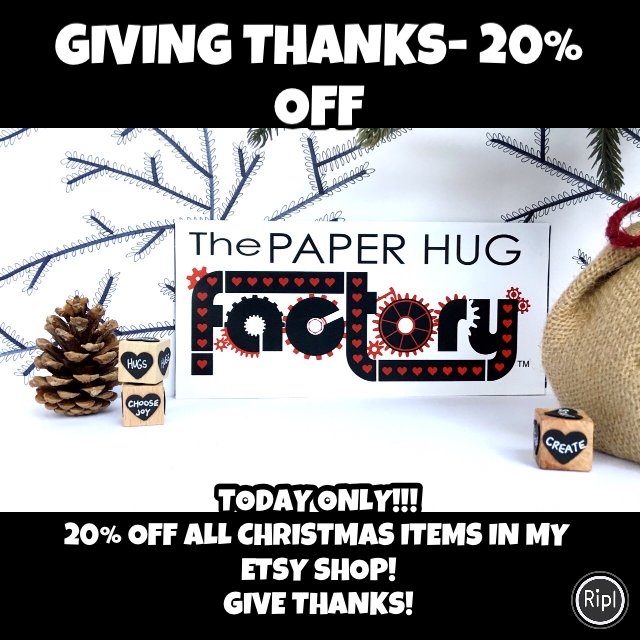 paperhugfactory's tweet photo. I'm offering 20% off all Christmas cards &amp; YOURnaments TODAY ONLY!  #happyThanksgiving via https://t.co/wDdw5hAGwg https://t.co/D5WYM2bdTM
