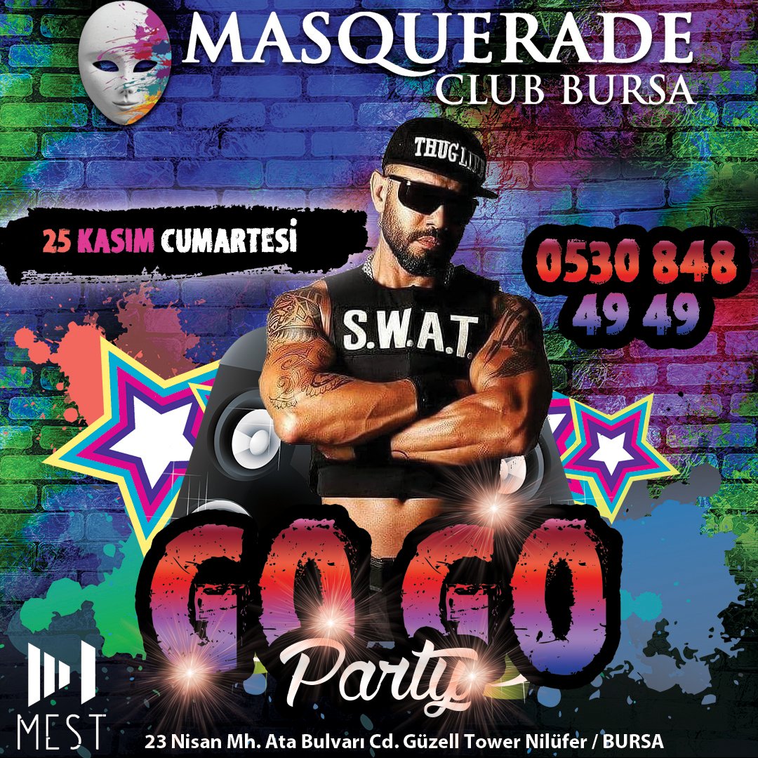 masqueradebursa's tweet photo. #fun #entertainment #music #muzik #night #gece #masqueradebursa #eglence #club #disco #mekan #saturday #cumartesi #party #dance #gogoparty #gogo https://t.co/DlRuu8vXed