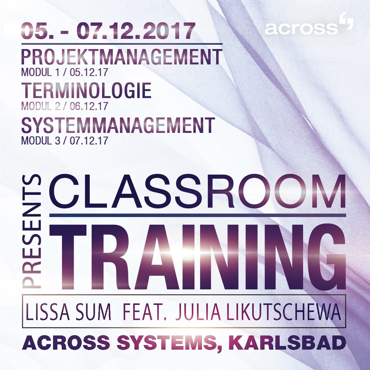 LissaSum's tweet photo. Wie bekomme ich mein Across zum Fliegen? Lernen Sie es im Training: es sind noch 2 Plätze frei im "Systemmanagement"! #AcrossTraining #KnowYourAcross @Across_Systems https://t.co/YtuNQf6YMA